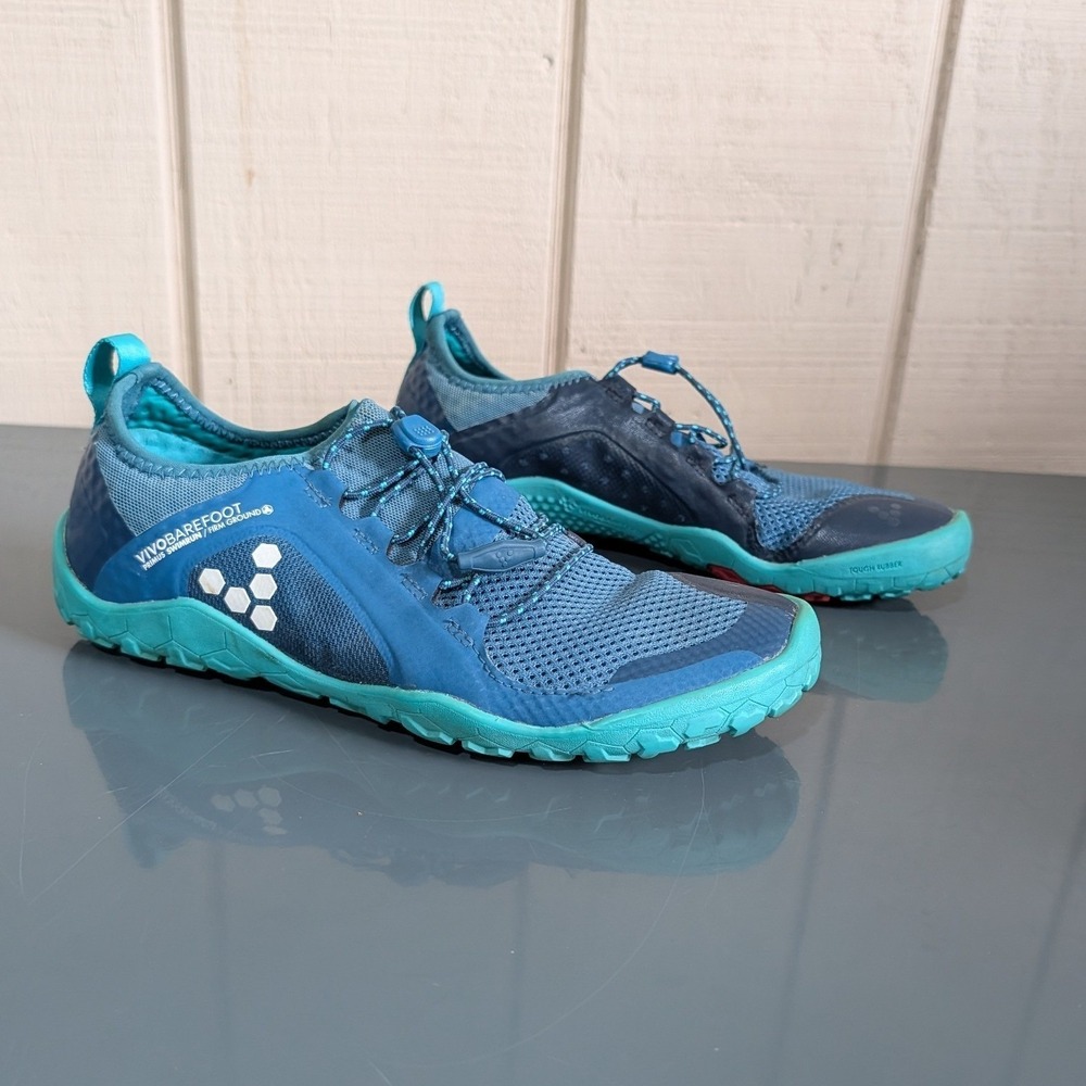 Vivobarefoot Primus Swimrun FG Blue Teal Minimalist Running Shoes Womens 38